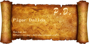 Piger Dalida névjegykártya